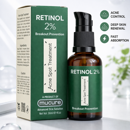 Retinol 2% - Acne Spot Treatment Serum Improves skin tone & glow